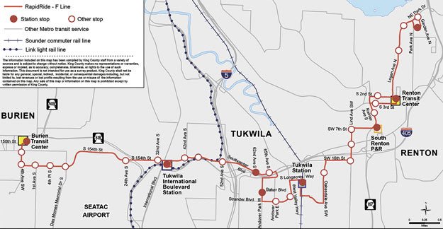 The F-Line Route Map.