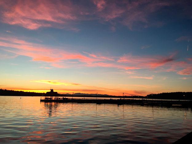 Nothing beats this view. Gene Coulon Memorial Beach Park is the place to be if you want catch a mesmerizing sunset like this.