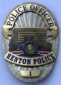 Renton Police Department official badge