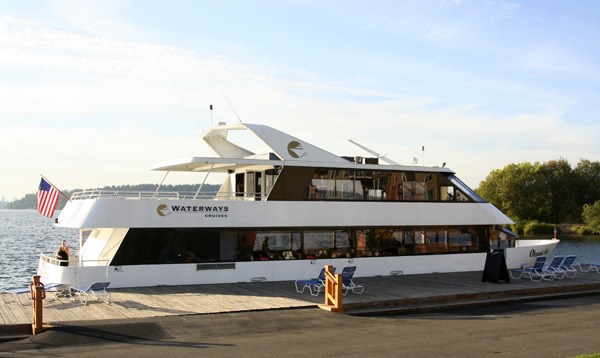 Waterways Cruises' Olympic Star docks at Southport in anticipation of a sunset dinner cruise along the mansions of Lake Washington. The company began regular cruises out of Renton in the spring.