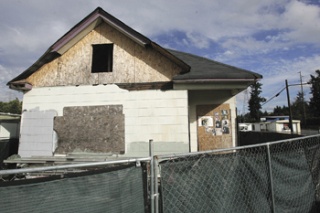 One of the childhood homes of famed rocker Jimi Hendrix on Northeast Fourth Street near Greenwood Memorial Cemetery where Hendrix is buried is facing demolition