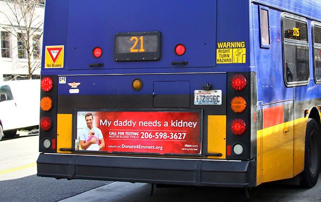 The smith family decided the best way to try find a kidney donor was to advertise.
