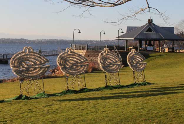 The Ivar's Clam Lights at Gene Coulon Park will be lit Dec. 6 and run nightly through Jan. 1.