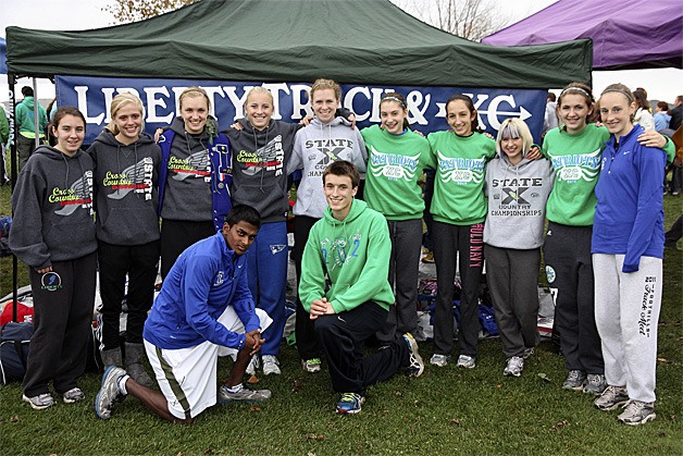 The Liberty cross-country team after the state meet.