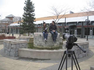 Sam Graydon and Bob Anderson hang out at The Piazza recently while filming 'Finger of God Part 4.'