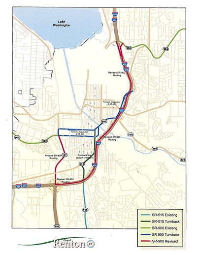 This map shows the potential changes being negotiated by the city and WSDOT.
