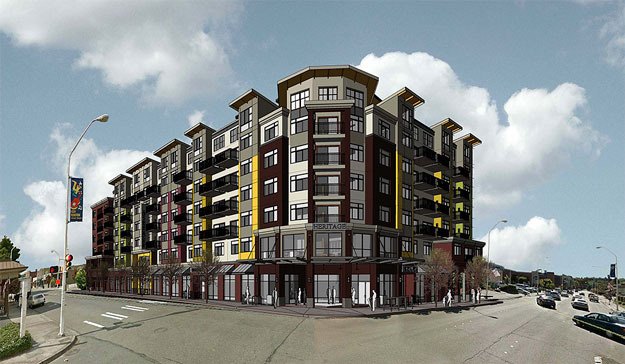An artist's rendering of the new Lofts at Second and Main project.