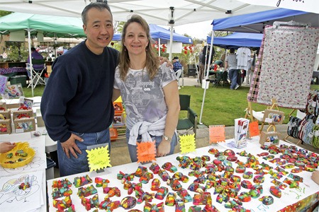 Norman and Regan Wong and the “Wacky Crayons” booth were selling hand-crafted crayon that puts a unique twist on the traditional crayon at the Spring Festival at Renton Piazza Saturday.