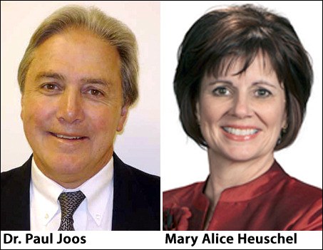 Dr. Paul Joos and Mary Alice Heuschel are running for an open seat on the Public Hospital District No. 1 Board of Commissioners.