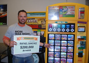 Raphael Sanchez was a big winner with Washington Lottery Scratch games.