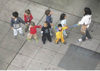 Children from the Harmony Early Childhood Education Center