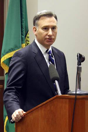 King County Executive Dow Constantine presented his State of the County address in Kent on Monday.