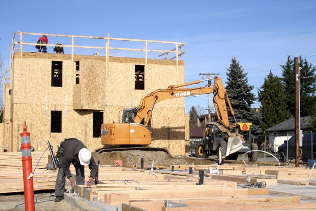 Work is well under way on the Renton Housing Authority’s Glennwood Townhomes in the Highlands.
