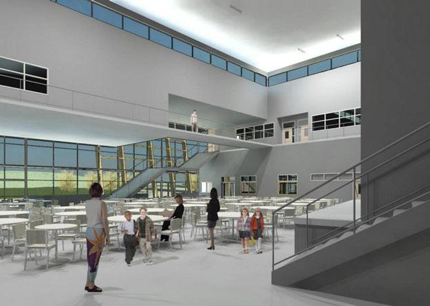 Renderings of the new middle school planned at the current site of the Renton Academy