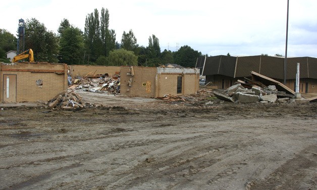 Although the Black River High School demolition began in July