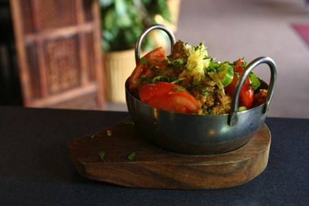 Lamb Karahi is a popular dish at Naan-N-Curry. The cooks toast all of the spices in house