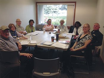 The members of the Write for Fun group meet at the Renton Senior Activity Center.