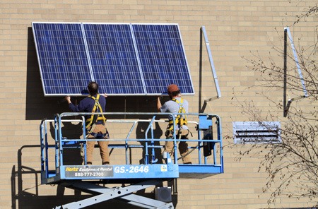 Hazen High School received solar panels from a $25