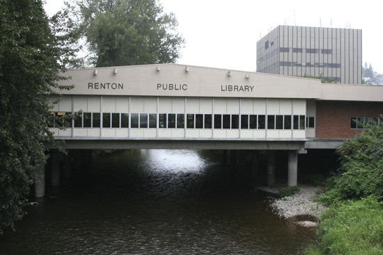 The Renton Library was built over the Cedar River before laws made that type of architecture illegal. Remodeling the building would require seismic and structural updates.
