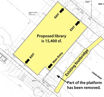 KCLS has put forth the following schematic design for the downtown Renton library rebuild.