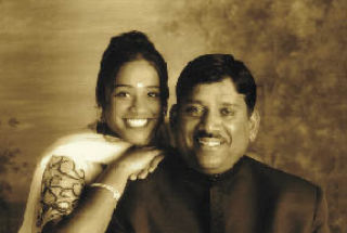 Sangeeta Naidu-Prasad with her father Permal Naidu