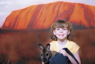 Faith Sullivan with Matilda the trained kangaroo. Both members of the Australian Outback Experience will perform at this year’s Renton River Days. The show will also feature a crocodile on wheels