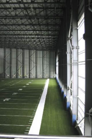 The new Seahawks headquarters and practice facility includes a massive covered area for team training.