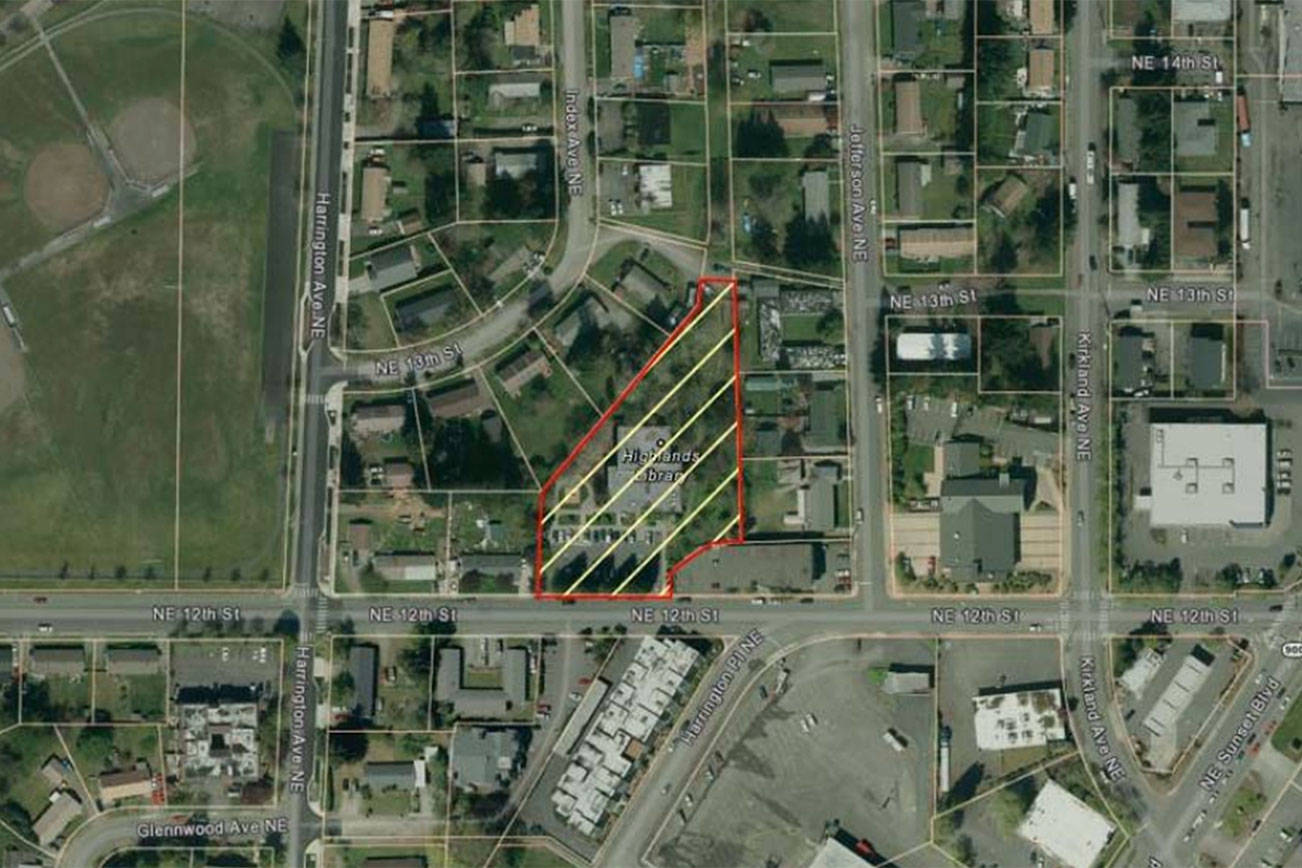 The former Highlands Library property is now surplus property, as voted by Renton City Council. (Courtesy photo)