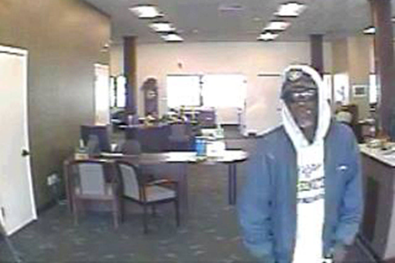 The suspect robbed Banner Bank on Oct. 2. (Courtesy photo)