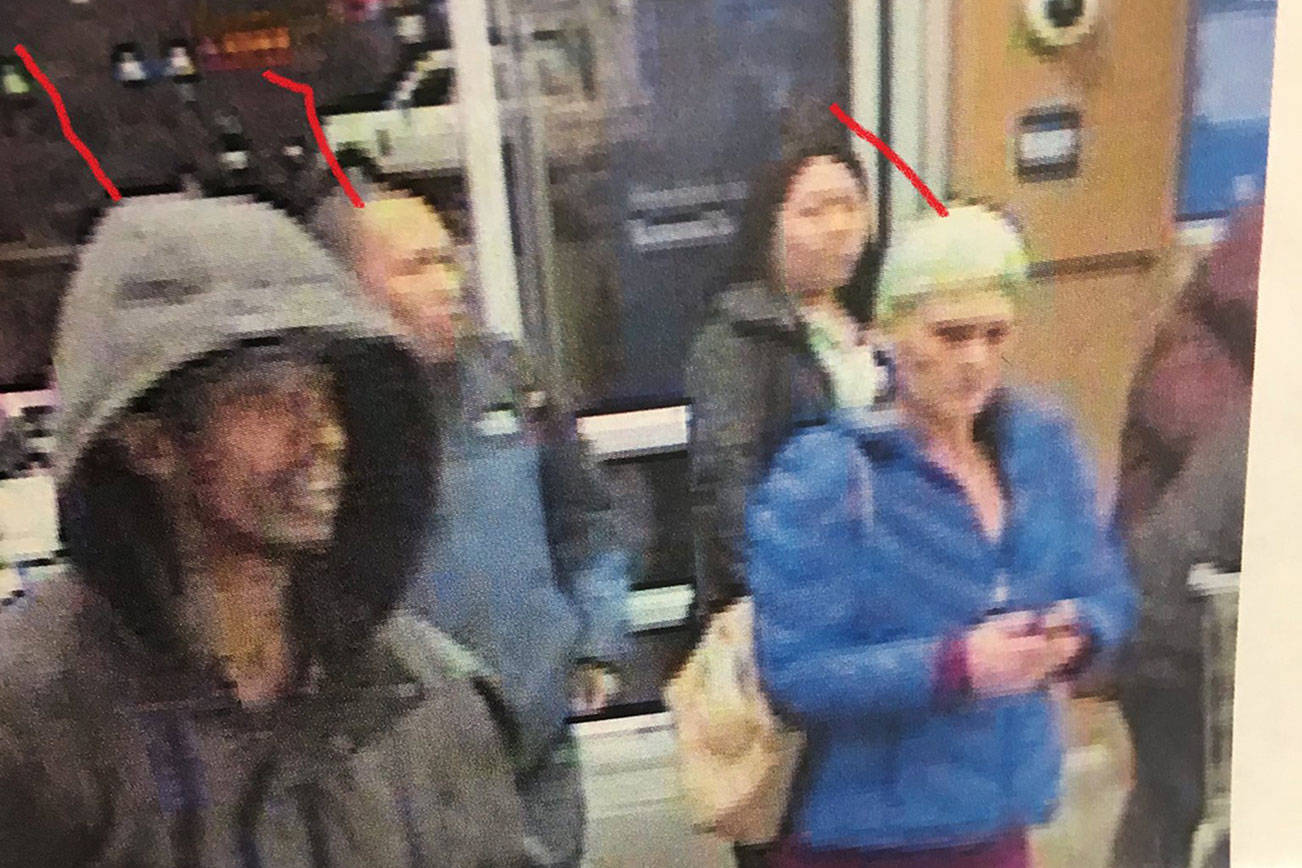 Camera footage of robbery suspects (Photo courtesy Renton Police Department Facebook page)
