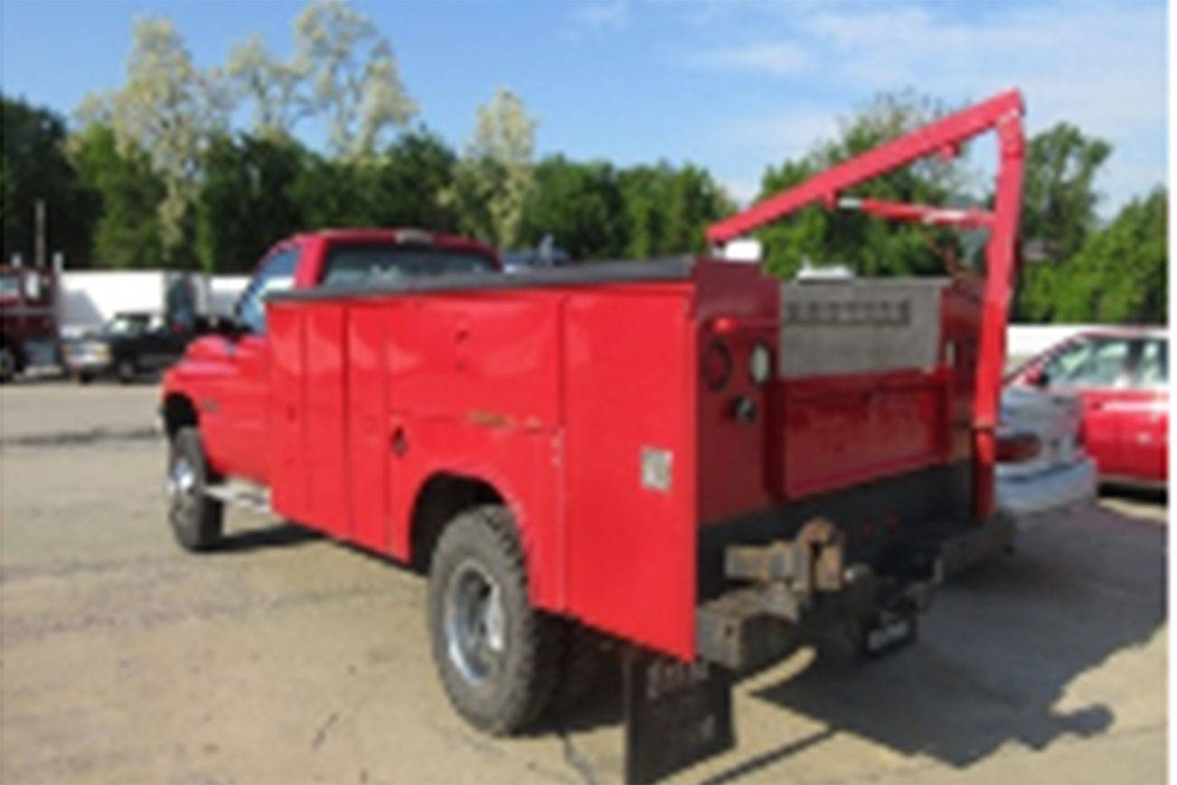 This image is of a utility truck similar to the one involved with the hit and run Friday in SeaTac. The image was provided by Washington State Patrol.