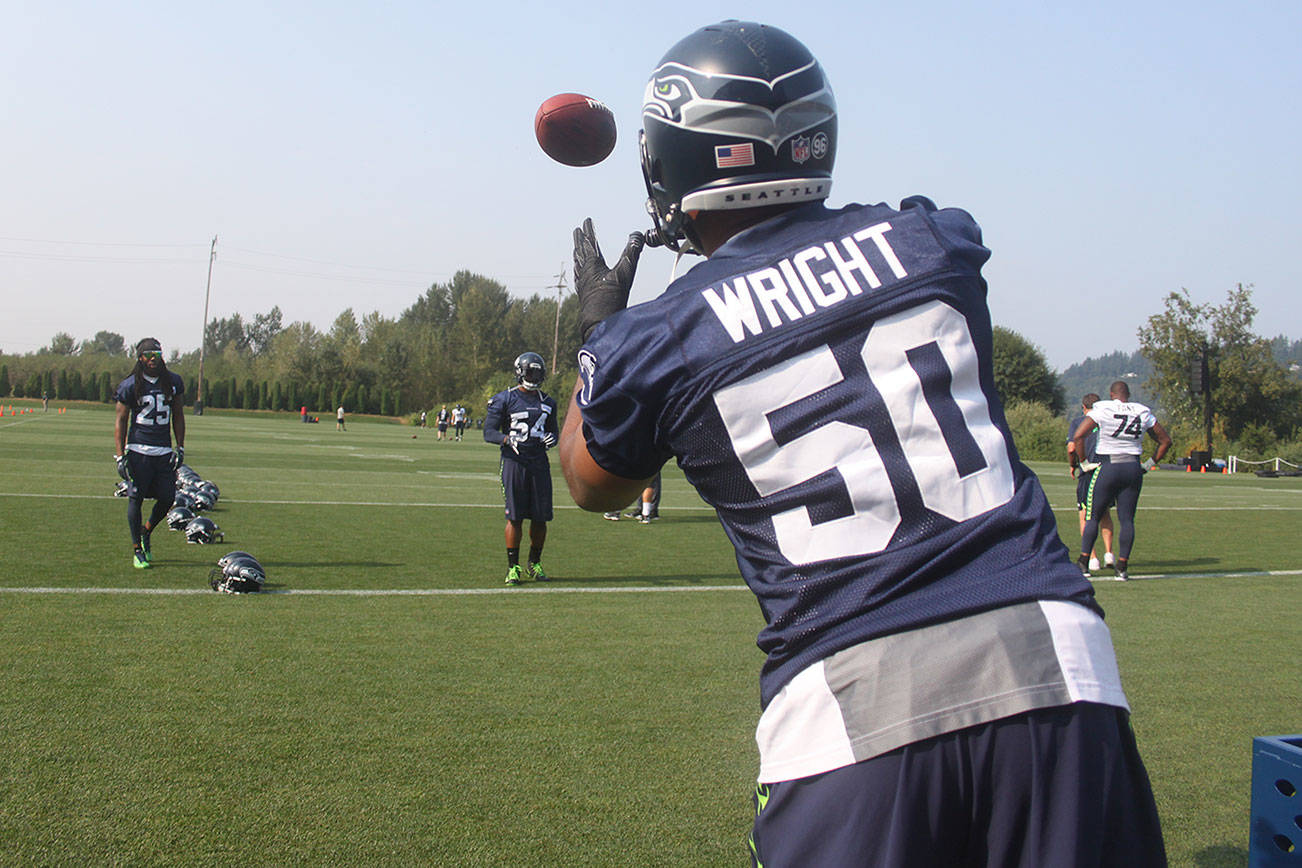 File photo from last year’s Seahawks training camp at the Virginia Mason Athletic Center. Photo by Kayse Angel