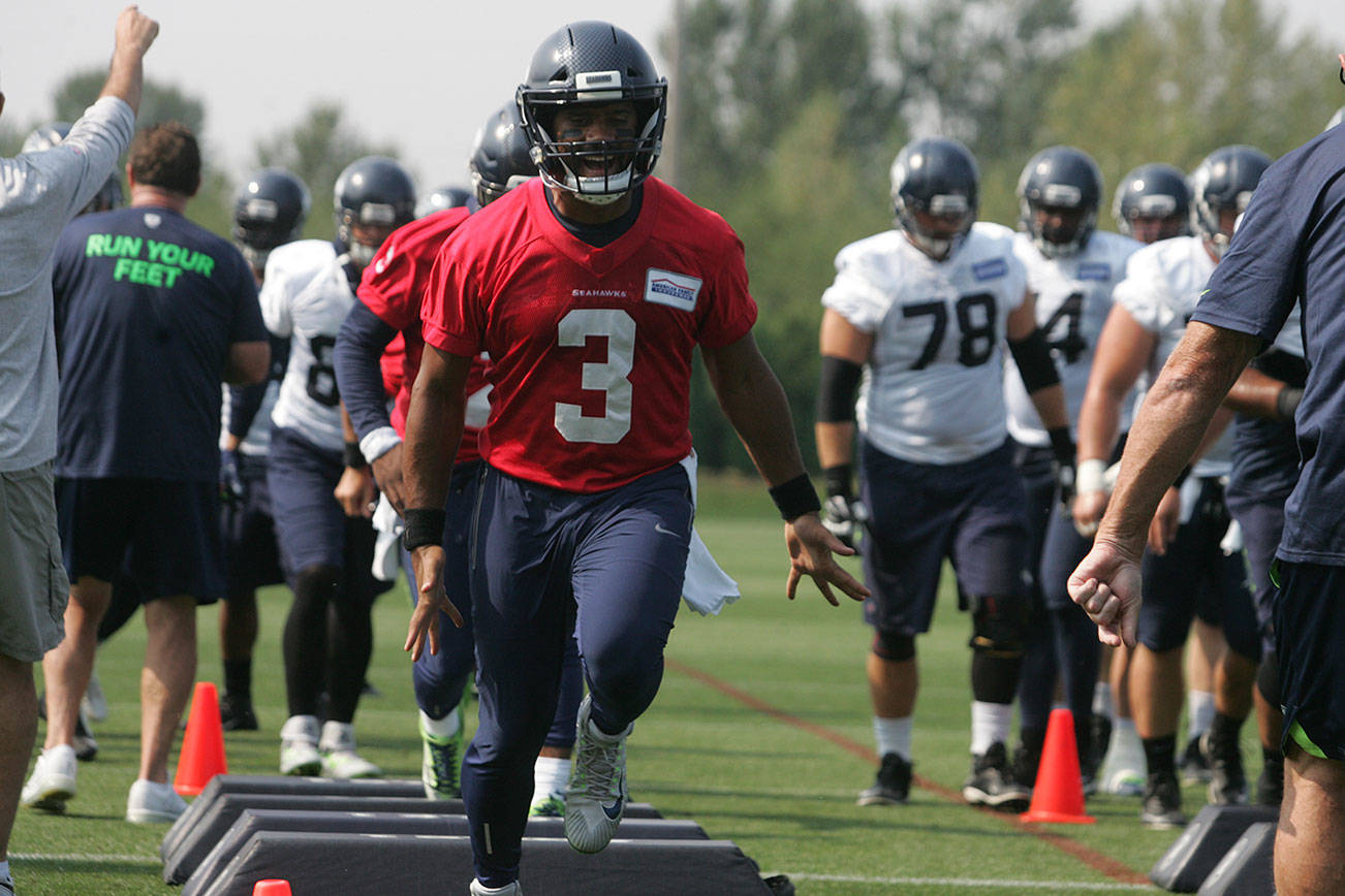 File photo from Seahawks Training Camp last year at the VMAC.