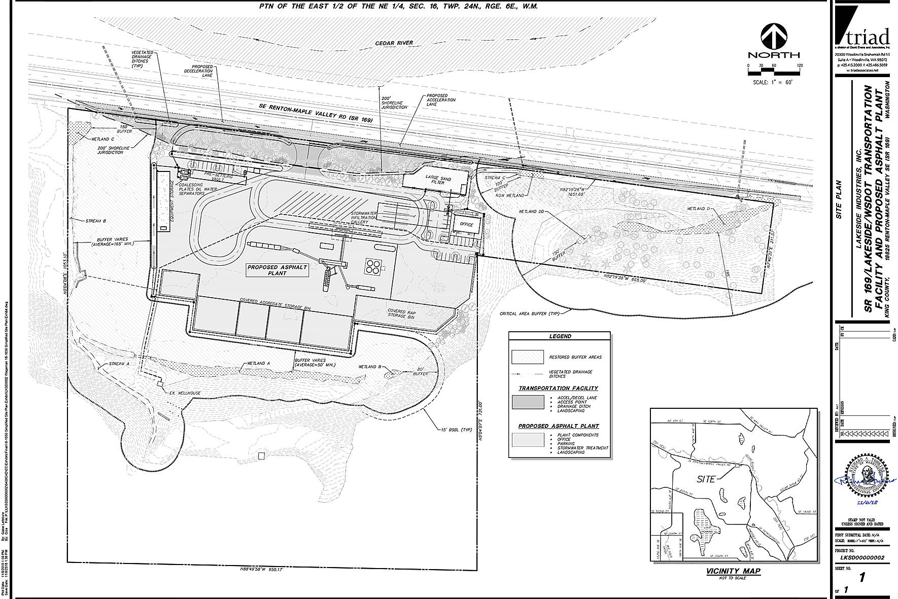 Lakeside’s site plan for the proposed asphalt plant. Submitted photo from Lakeside Industries.