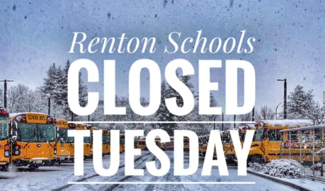 All Renton schools are closed Tuesday, Feb. 13. Courtesy of Renton School District