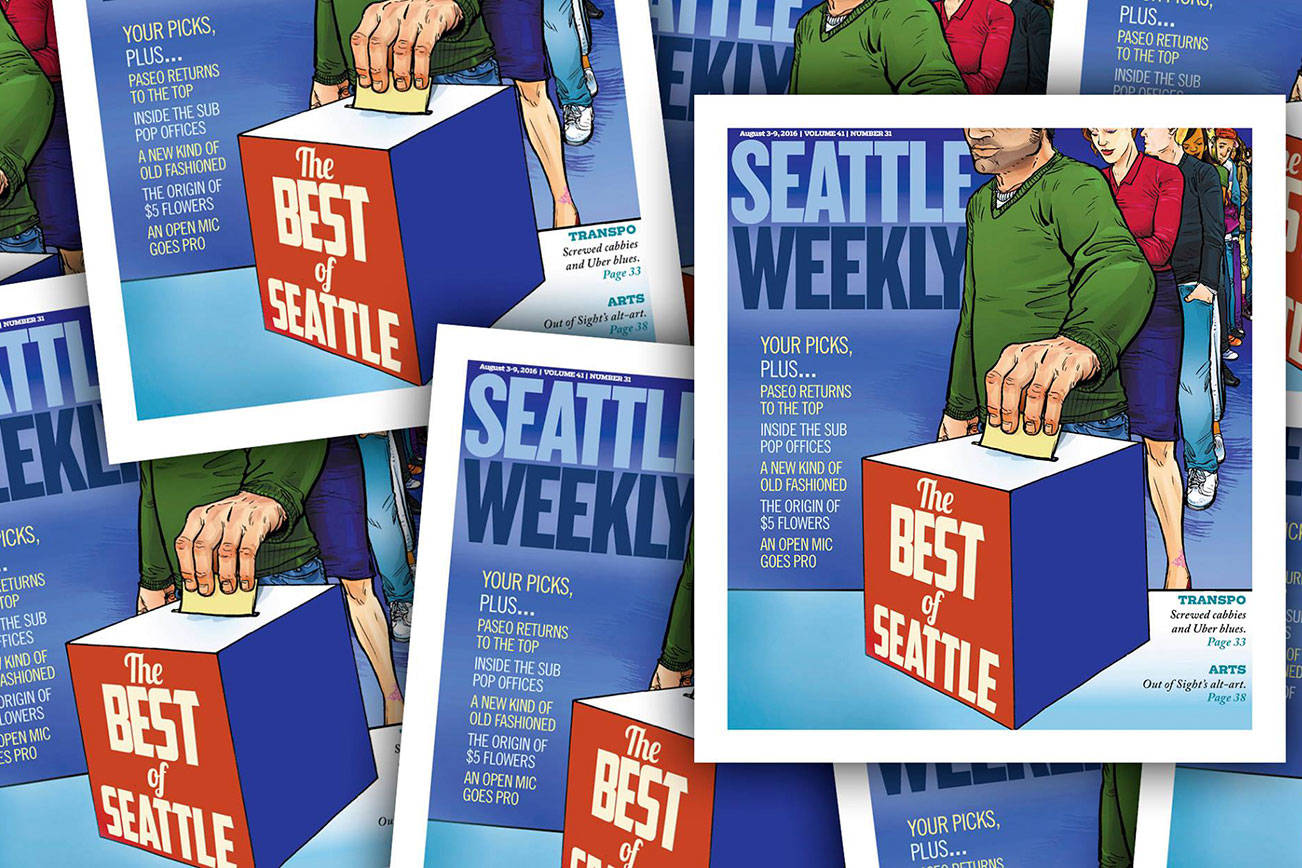 One of Seattle Weekly’s “Best of Seattle” issues from Aug. 2016.