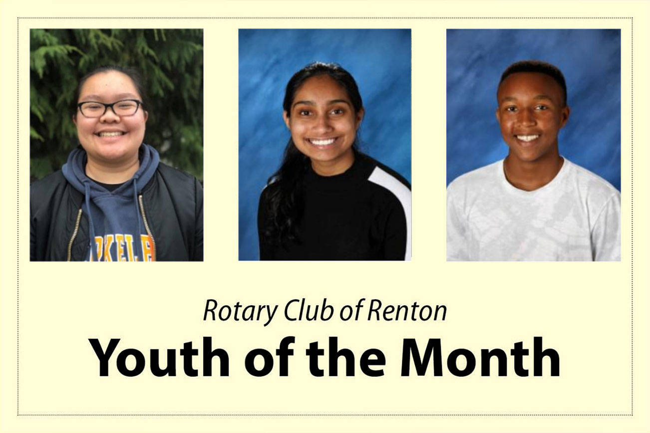 Renton Rotary selects Youth of the Month for March