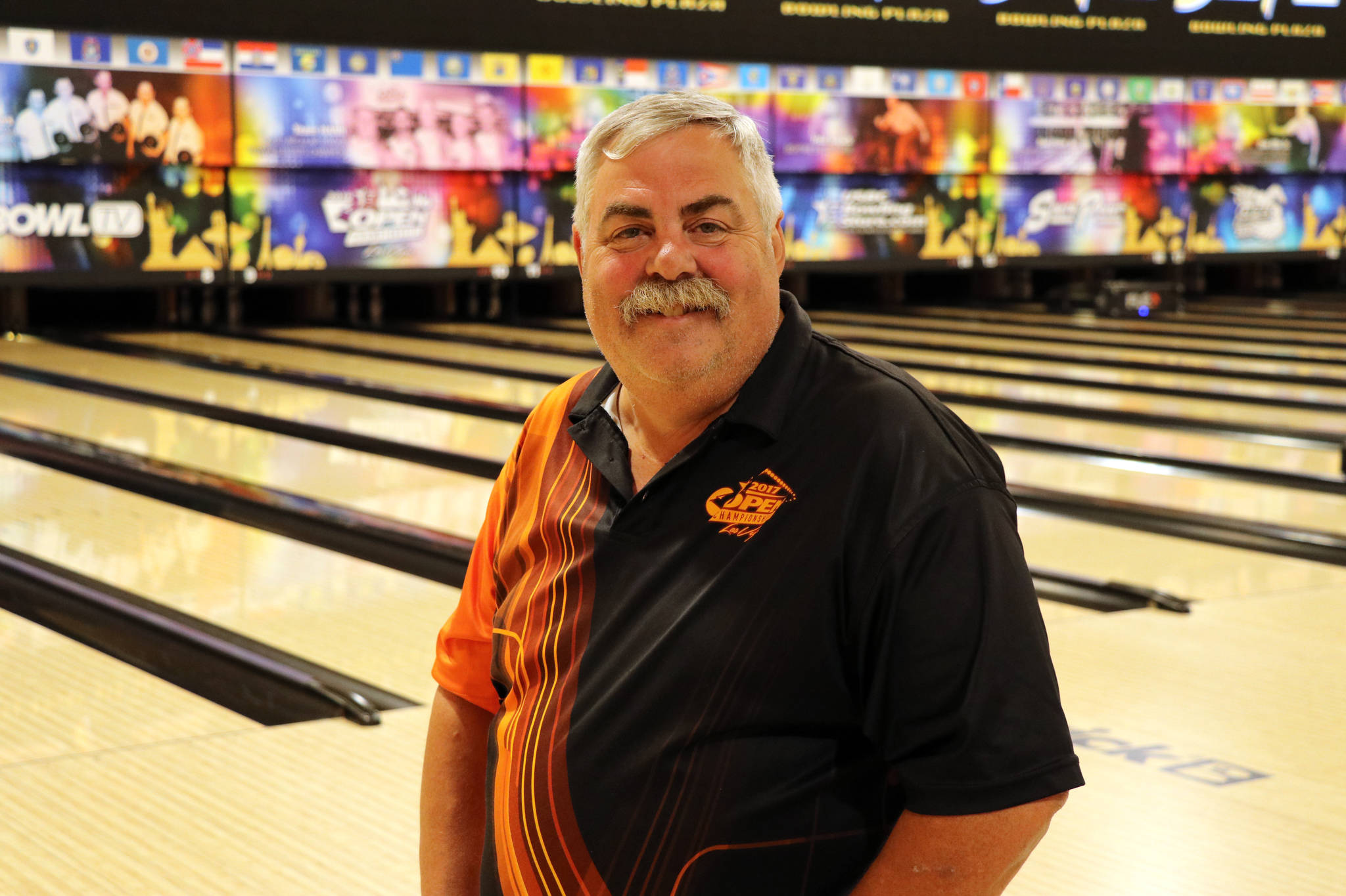 Don Erickson, pictured here, is the current leader at the 2019 United States Bowling Congress Open Championships. Photo courtesy of United States Bowling Congress.