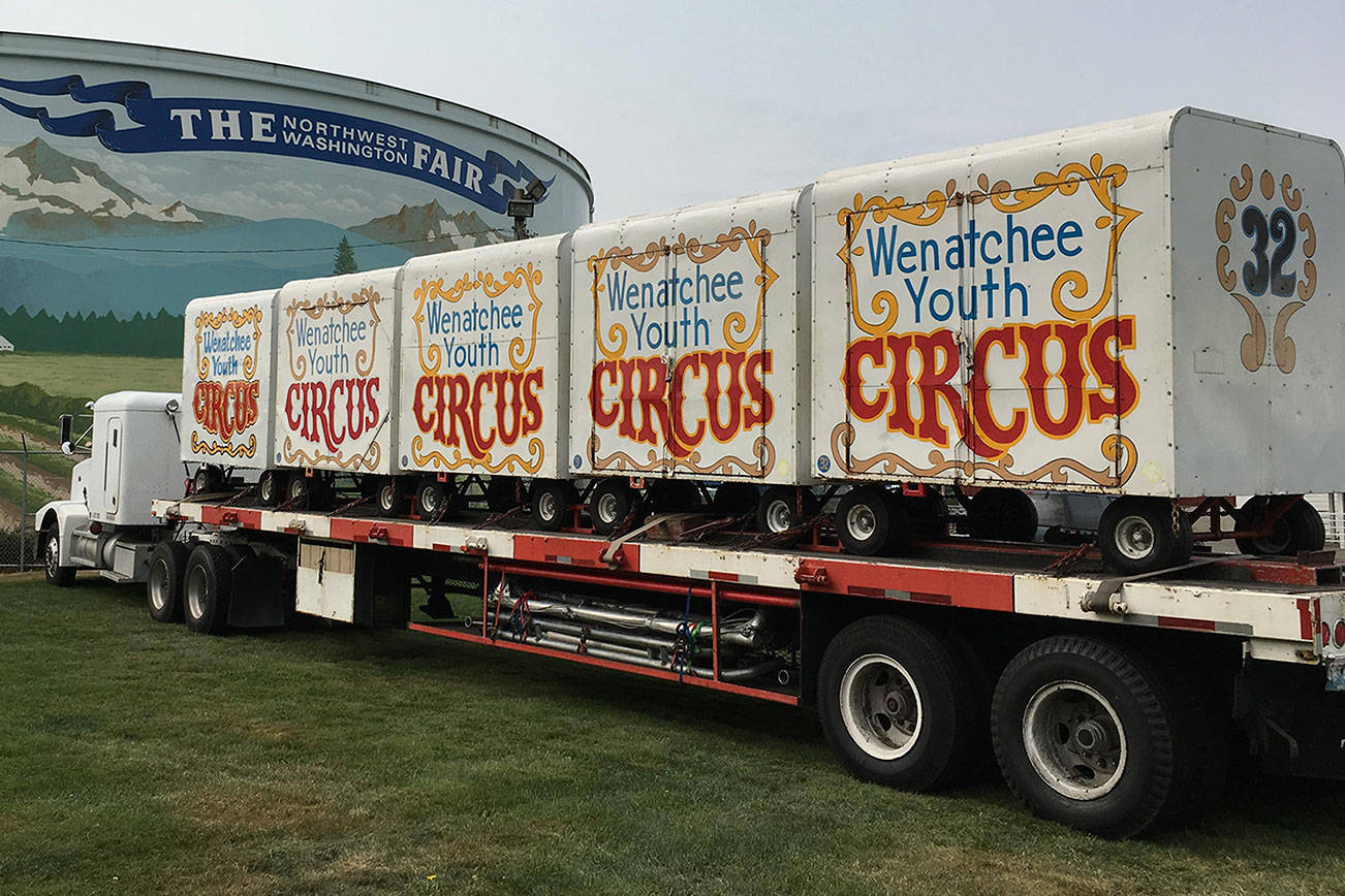 Photo courtesy of Kevin McPherson. The Wenatchee Youth Circus traveling truck.