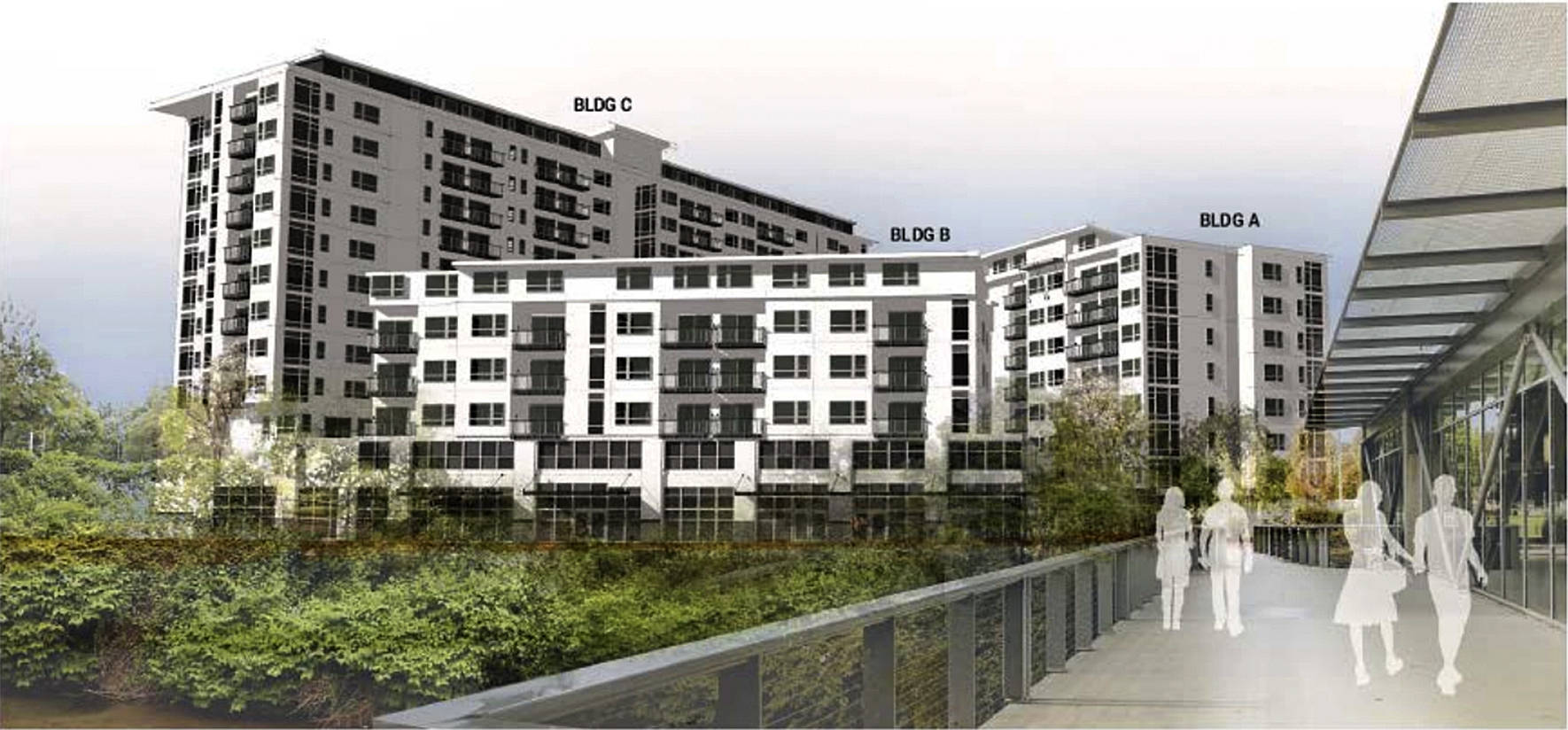 Renderings of the redevelopement of 200 Mill Avenue South, taken from the new contract. Courtesy of city of Renton.