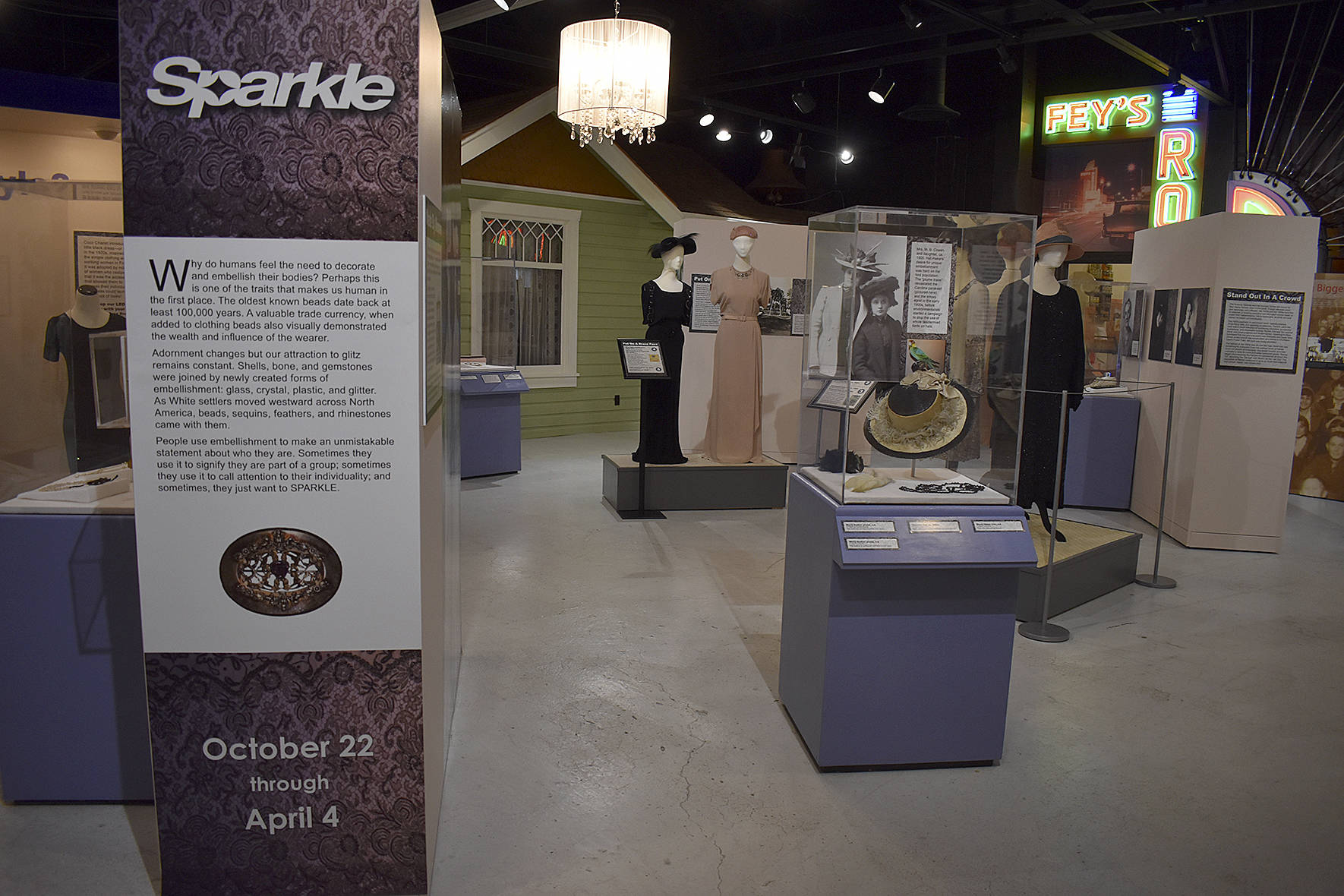 Photo by Haley Ausbun. The Renton History Museum’s new exhibit, Sparkle, is going on until April 4, 2020.
