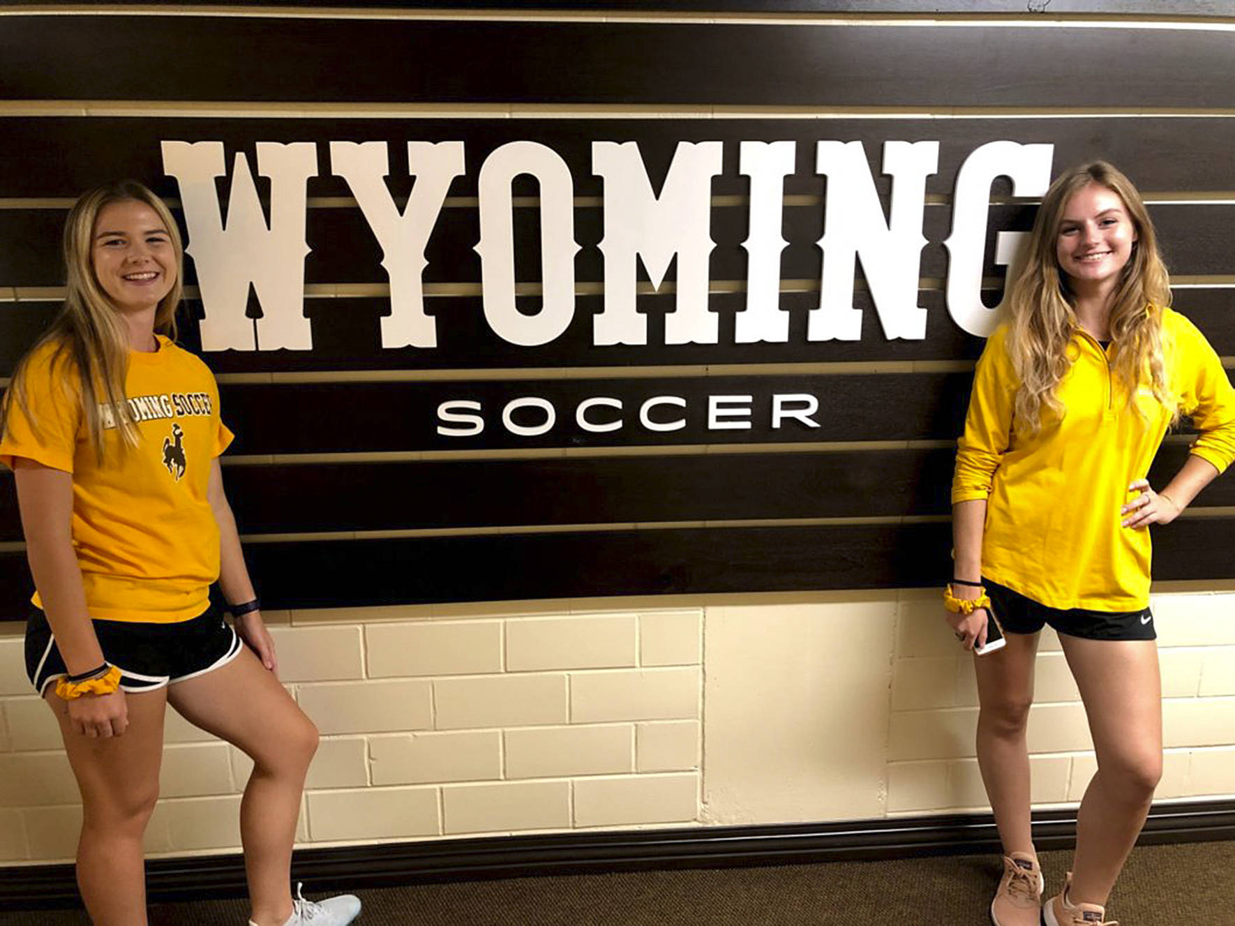Courtesy of Lynn Gerking. Rae Gerking and Nikayla Copenhaver have been friends since playing soccer against each other at six years old. Now they will play together and be roommates at University of Wyoming.
