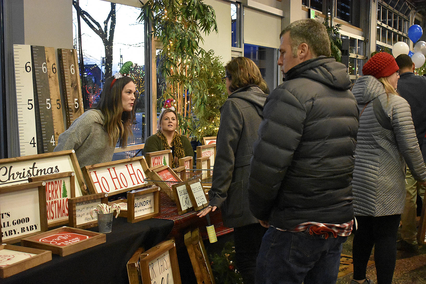 Photo by Haley Ausbun. A booth at the pop-up market at the downtown tree lighting. Saturday, Nov. 30 at the Renton Pavilion Events Center.