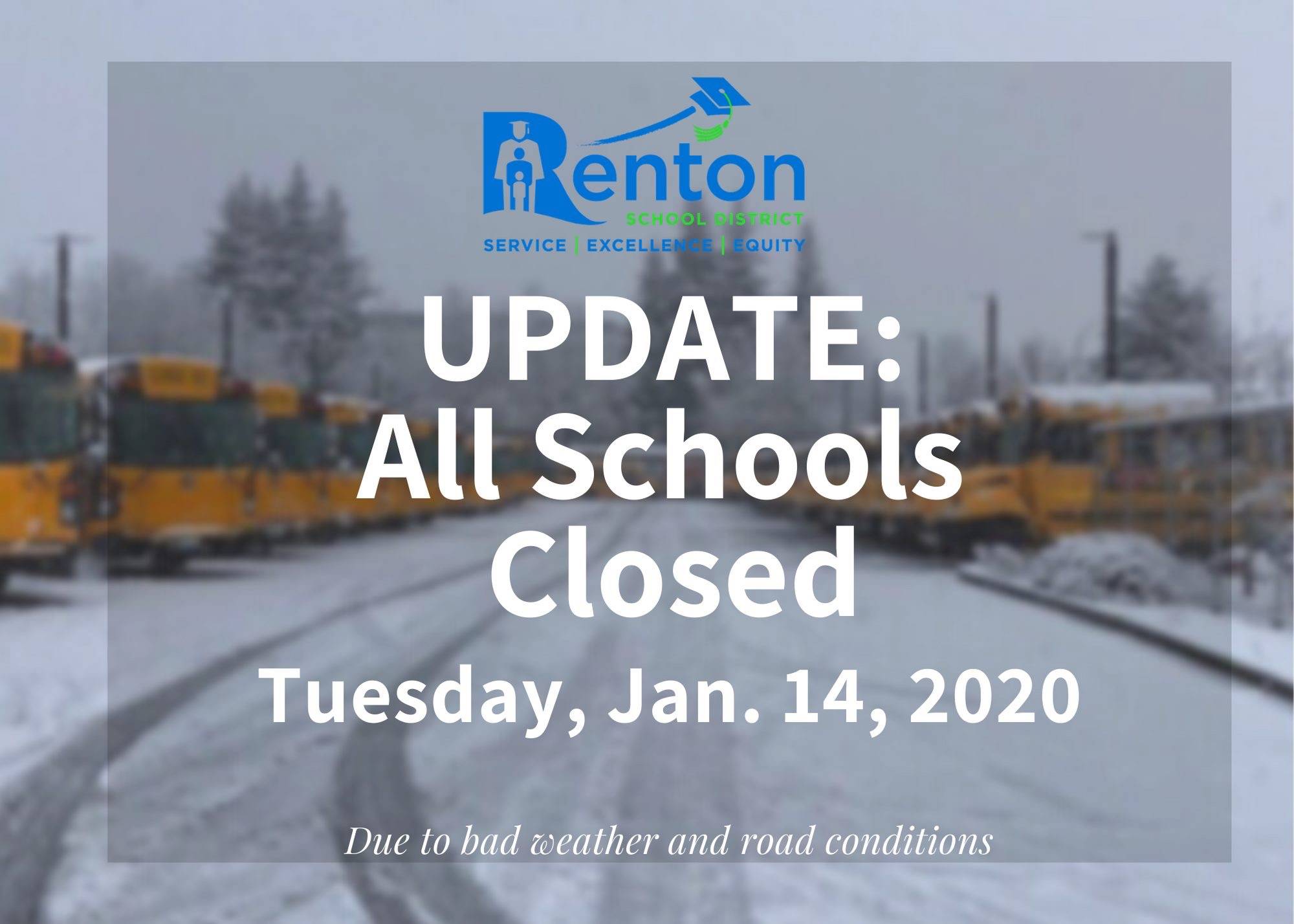 Renton schools closed Tuesday for icy road conditions