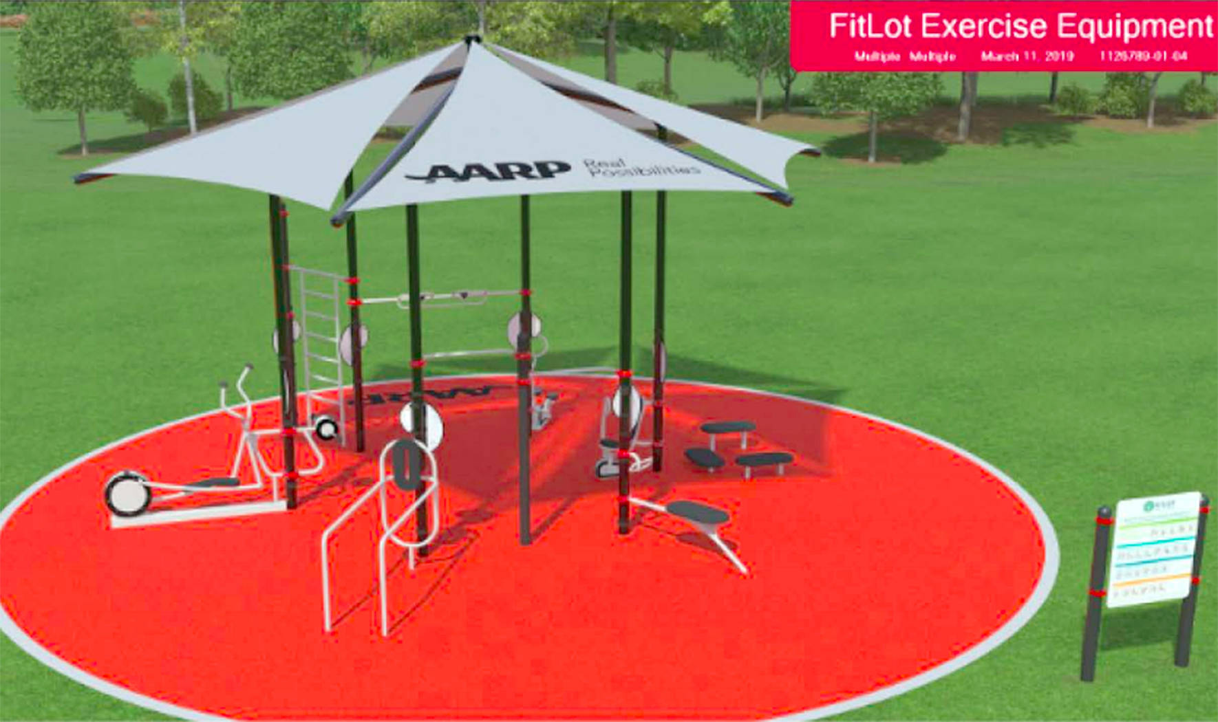 A design of the future Renton Fitlot park, funded by AARP. Photo courtesy of AARP.