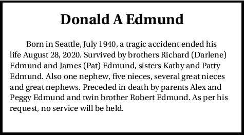 Donald A. Edmund | Obituary