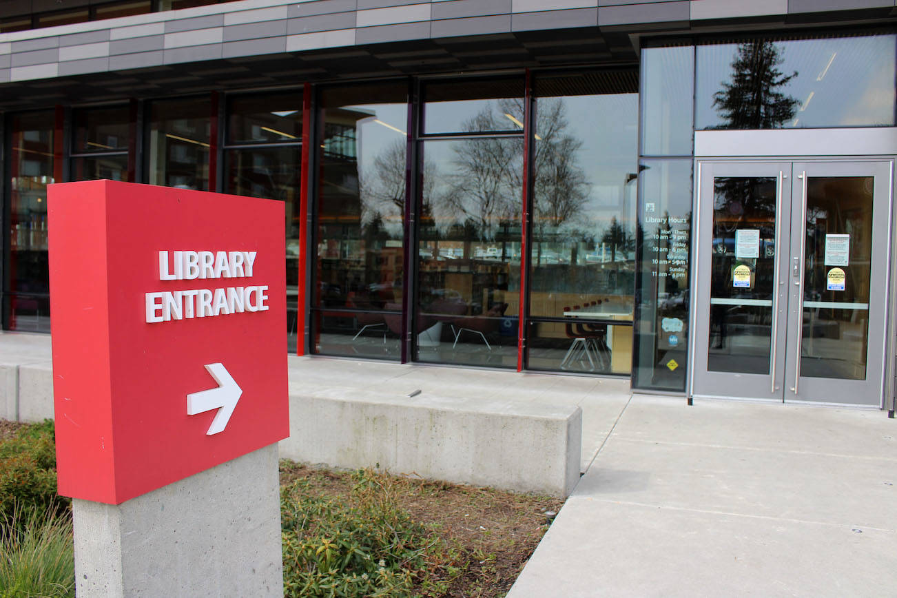 Entrance to the Tukwila Library branch of the King County Library System. File photo