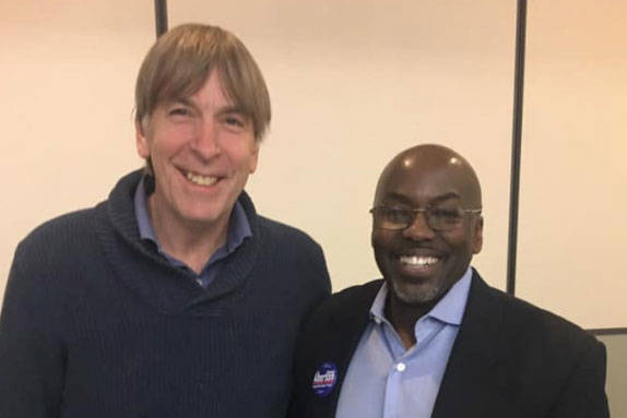 Randy Corman and James Alberson during RTC Candidates Forum 2019 (courtesy of randycorman.com)