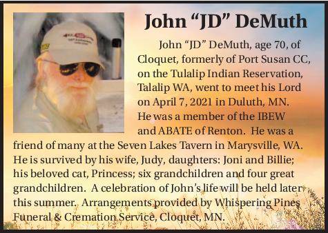 John "JD" DeMuth | Obituary