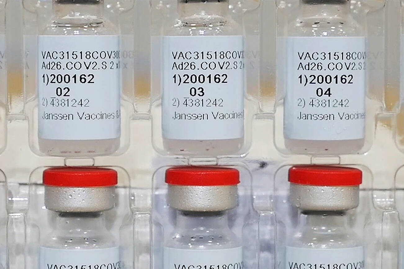 This Dec. 2, 2020, file photo provided by Johnson Johnson shows vials of the COVID-19 vaccine in the United States. Courtesy photo